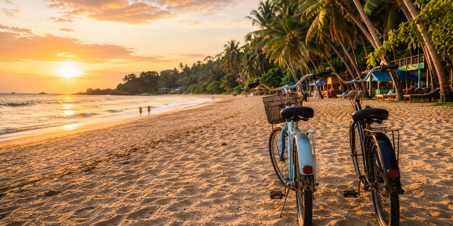Sunset on a beach near Dapoli